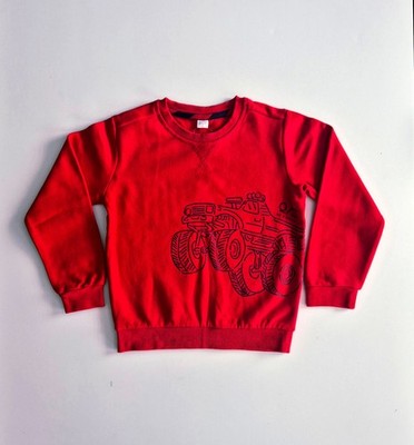   QS by s.Oliver Sweatshirt rot Gr. 116/122 Monster Truck Sweat Pullover .. NEU