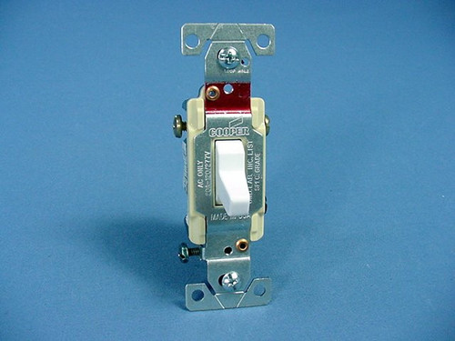 Cooper Kabel weiß GEWERBE Kipp Wand Licht Schalter 3-Wege 20A Bulk CS320W - Bild 1 von 4