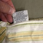Williams-Sonoma White, Green, Yellow Striped Bib Apron With Pockets Cotton — photo 5