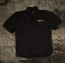 Harley-Davidson Mens Black Solid Embroidered ...