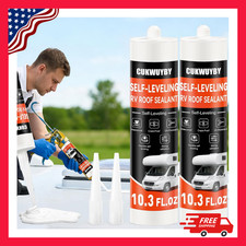 RV Sealant White 2 Pack 10.3oz Self Leveling Waterproof UV Flexible Camper Roof