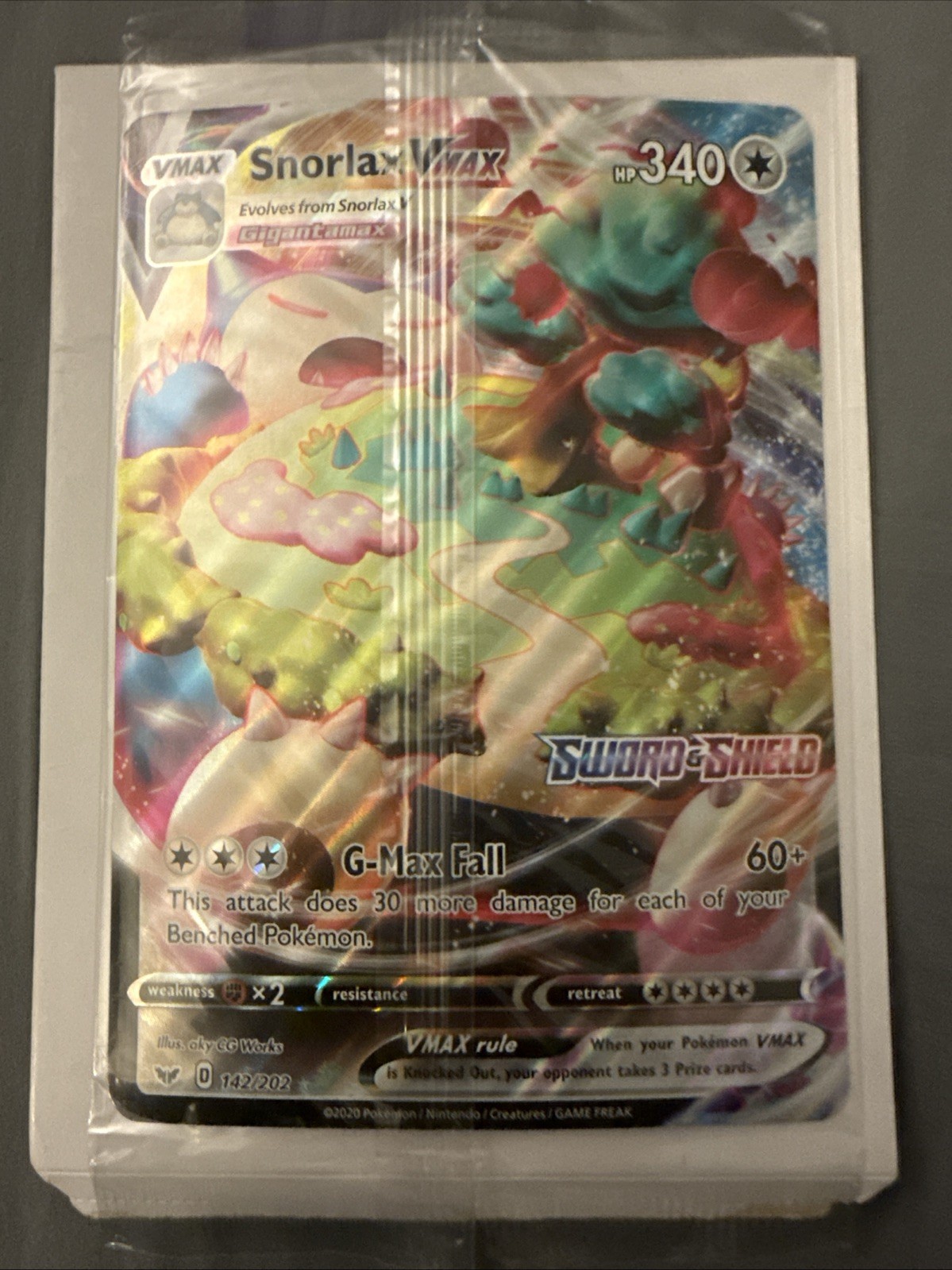 Snorlax VMAX Jumbo Card 142/202 Gamestop Promo Pokemon Sealed