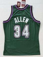 Ray Allen Signed Milwaukee Bucks Jersey Beckett COA #34 BAS Celtics Heat NBA 