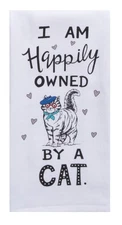 Kay Dee Designs I Am Happily Owned By A Cat Terry Towel