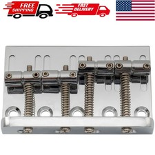 4-String Chrome Bass Guitar Bridge for Fender Precision  Jazz Bass - Enhance...