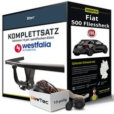 Für FIAT 500 Fliessheck Typ 312 Anhängerkupplung starr +eSatz 13pol 07-15 NEU