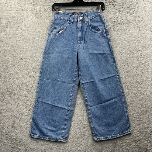 Vintage Lee Pipes Jeans Boys Size Small 24x24 Wide Leg Pockets Baggy Skater Y2K - Picture 2 of 8