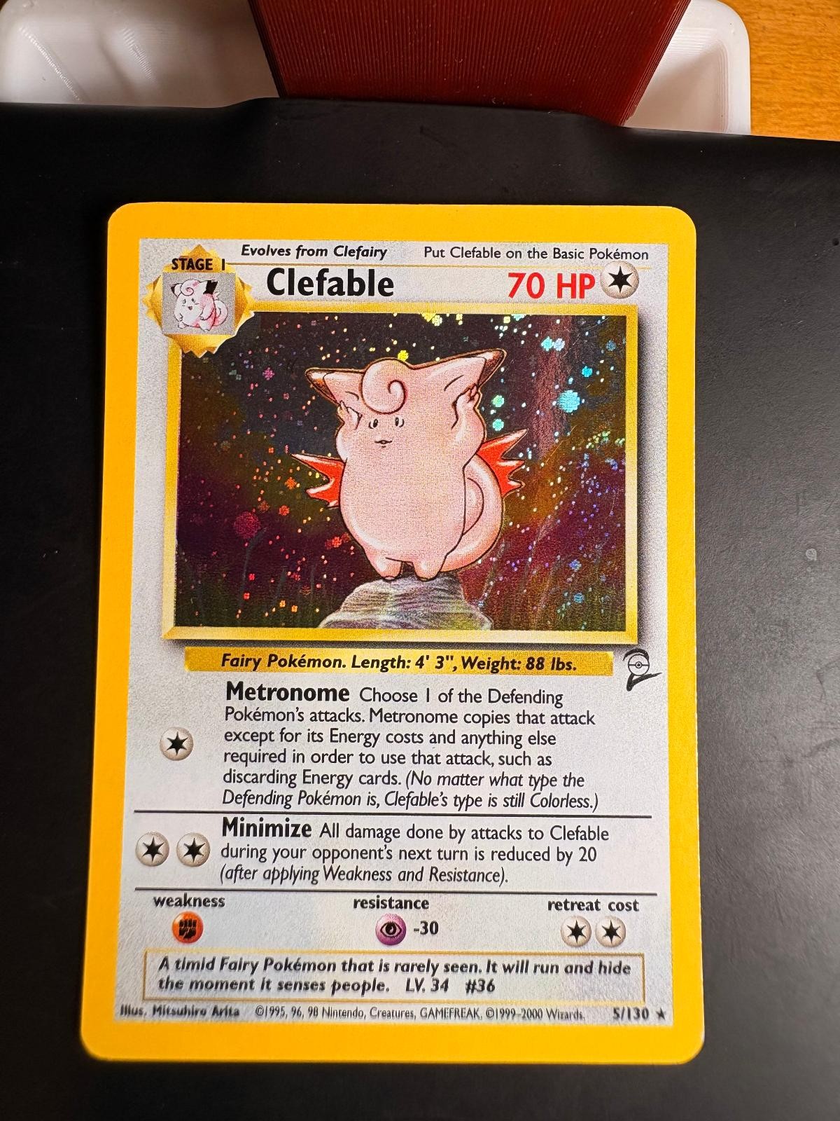 Clefable 5/130 Holo Base Set 2 Pokemon LP
