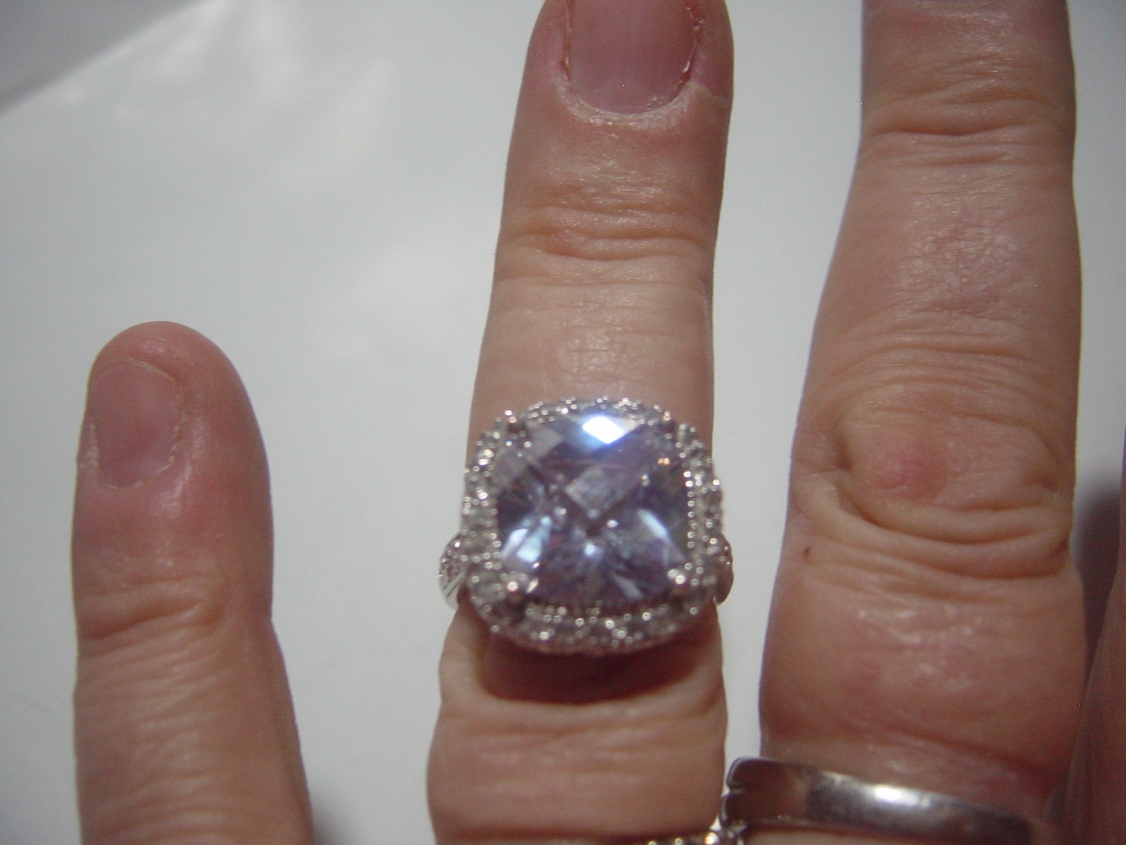 VINTAGE-SOLID SILVER LARGE SUPERB SPARKLING CUBIC… - image 6