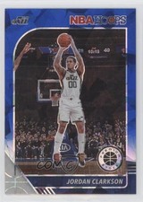 2019 Panini NBA Hoops Premium Stock Blue Cracked Ice Prizm Jordan Clarkson 0h28