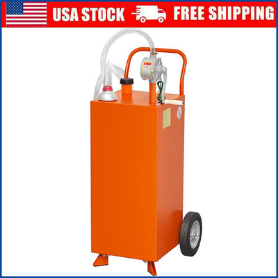 30 Gallon Fuel Caddy Fuel Storage Tank, Gasoline Diesel Fuel Container with Pump
