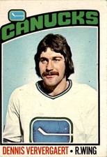 1976-77 O-Pee-Chee #175 Dennis Ververgaert Vancouver Canucks