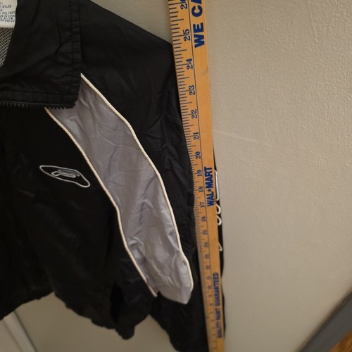 Vintage FILA Windbreaker Jacket Small Black Gray Nylon Mesh Lined Y2K 90s Logo - Picture 15 of 15