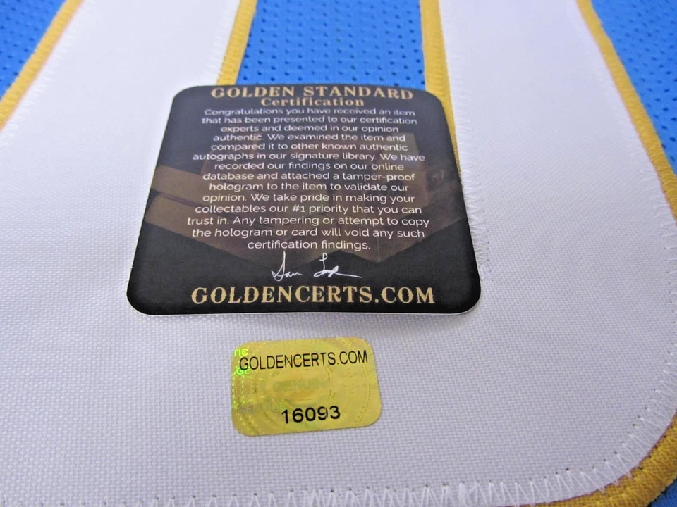 JUSTIN HERBERT Signed Jersey XL CHARGERS Autograph w/COA (GOLDEN) + FREE SHIP! - Image 2 of 3