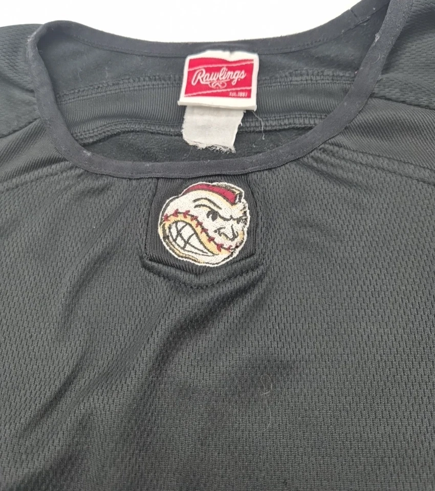 Мужской бейсбольный пуловер Rawlings большой с черной сеткой для тренировок с длинным рукавом - Изображение 4 из 4