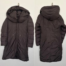 ADD Down Puffer Jacket Long Line Chocolate Ho...