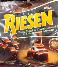 3 STORCK Riesen Chewy Chocolate Caramel Covered Chocolate Candy, 2.65 oz bag