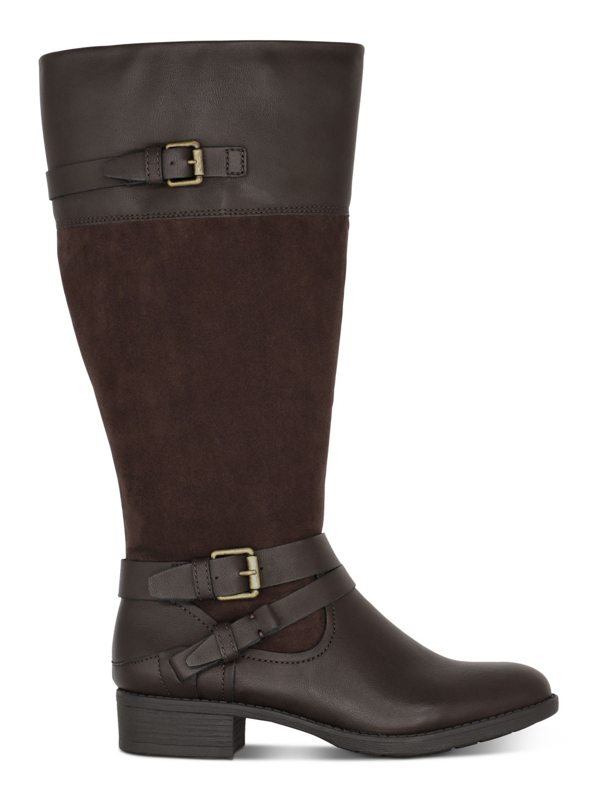 STYLE & COMPANY Womens Brown Padded Ashliie Round Toe Block Heel Riding Boot 6 M