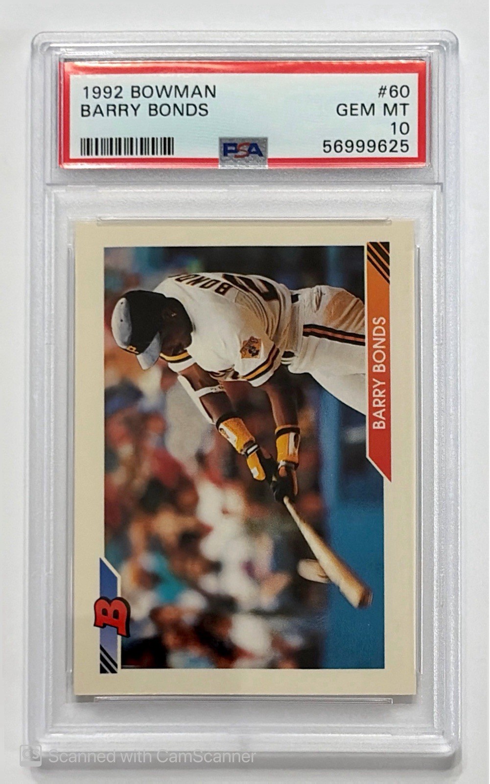 1992 BOWMAN #60 BARRY BONDS PIRATES PSA 10