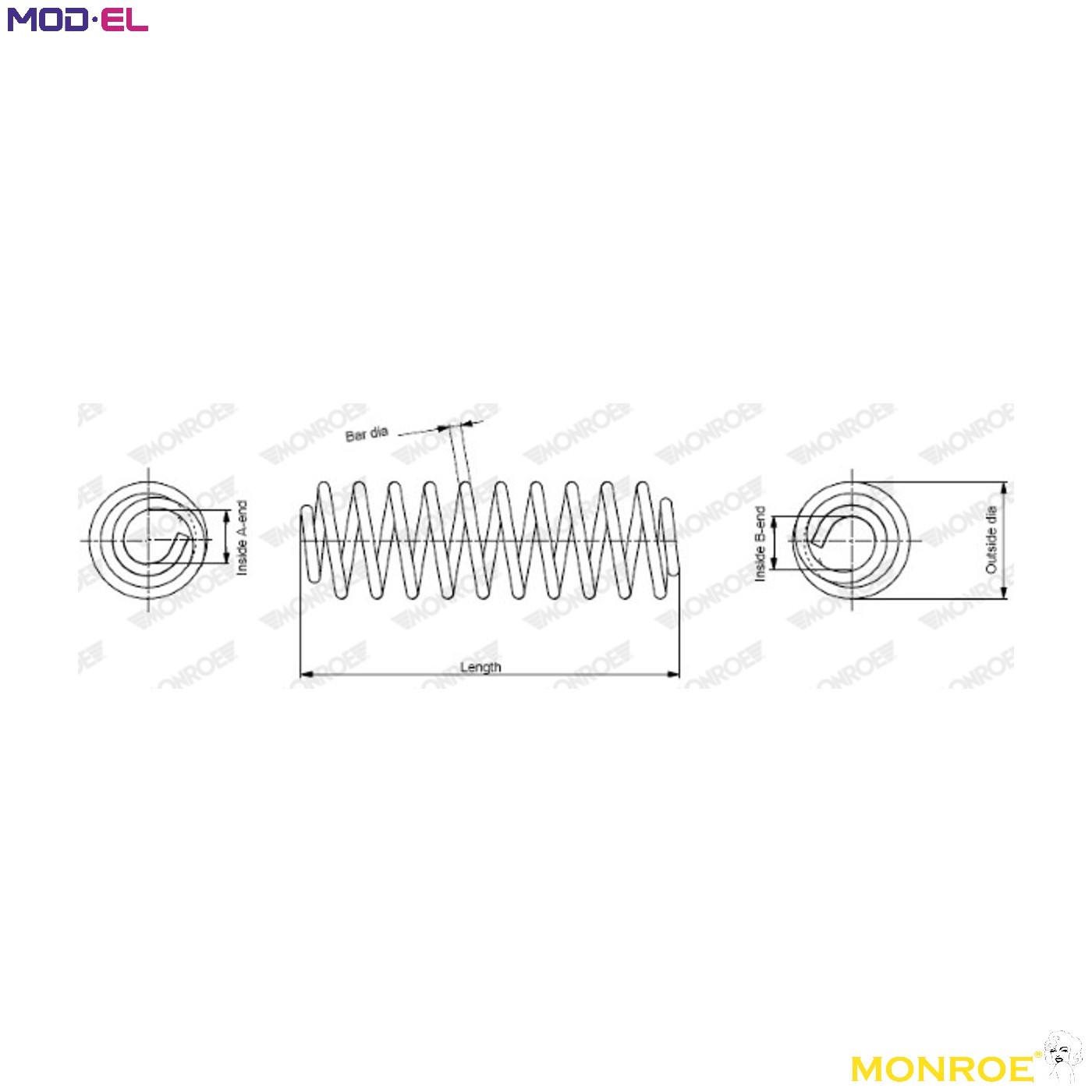 SUSPENSION SPRING SE3347 FOR VW AXW/BLR/BVZ/BVY/BLY/BLX 2.0L CFHC/CFJA 2.0L 4cyl