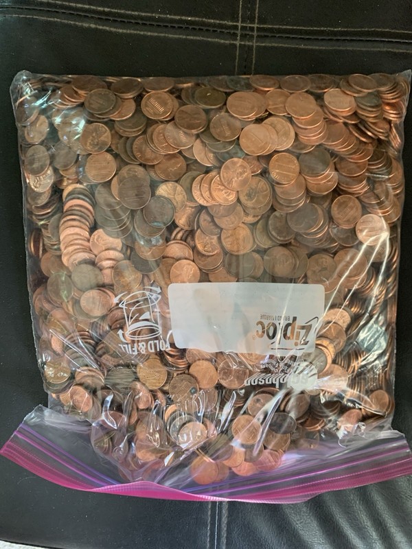 Lincoln Cent Penny Bulk Lot. Approximately 17 Pounds