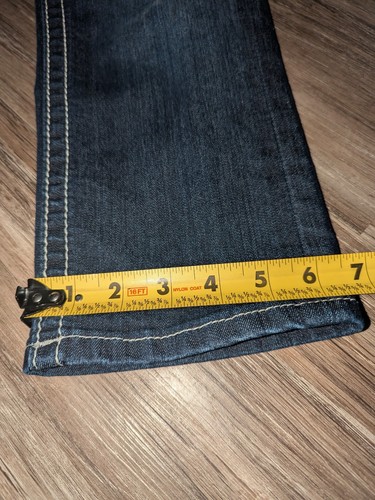 Miss Me Women’s Dark Wash Signature Back Pocket Flap Cuffed Capri Jeans Size 25 - Picture 14 of 14