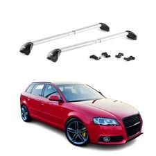Dachträger für Audi A3 Sportback 8P 8V 8Y 2004-2026 100kg Alu Silber 2x ABE