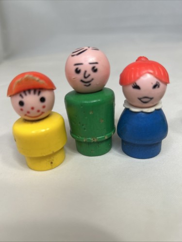 Vintage Fisher Price Little People 4 Holz 2 Kunststoff. Wirklich schön. Nicht perfekt. - Bild 15 von 23