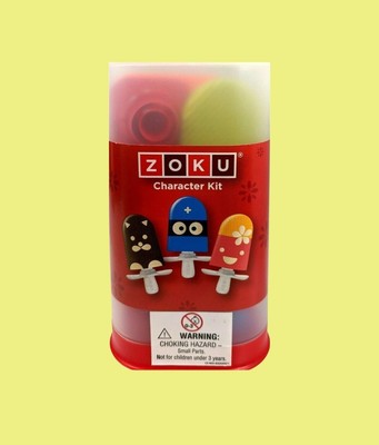 Zoku Ice Cream Stencils Pop Kit Popsicle Character Molds Freeze DIY Pops Cute