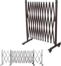 129" Expandable Folding Security Gate with 360° Casters for Indoor & Outdoor Use