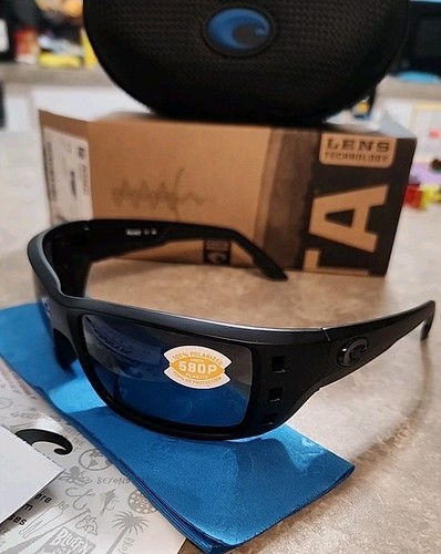 Costa Del Mar PT 01 OGP Permit Sunglasses Blackout Gray 580P Polarized Lens 62mm - Picture 7 of 10