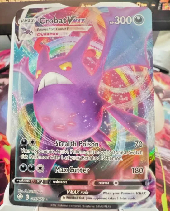 Crobat VMAX 045/072 Shining Fates Holo Rare VMAX Near Mint