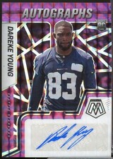 Dareke Young Card 2022 Panini Mosaic Rookie Autographs Mosaic Purple #49 