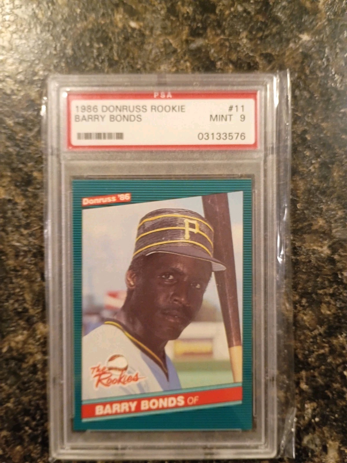 1986 DONRUSS ROOKIES #11 BARRY BONDS PSA 9