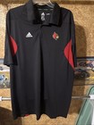 Adidas Adizero Climalite Louisville Cardinal Pride Men's Black Red Polo Shirt XL — photo 1
