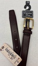 vintage Christian Dior Leather belt 218585 Brown/burgundy Size 34 NWT Mens