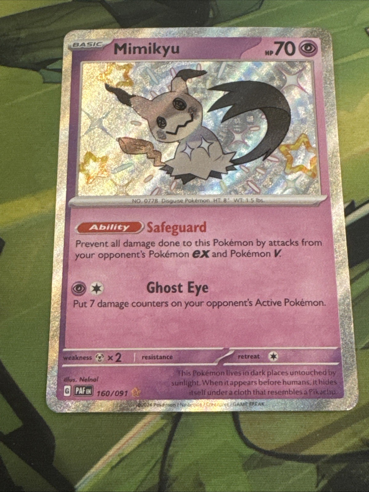 Pokemon Mimikyu 160/091 Paldean Fates Baby Shiny - MINT/NM