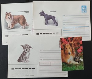 RUSSIA. 1989. DOGS. SCOTTISH SHEPHERD (COLLIE). GIANT SCHNAUCHER. LOT IN GERMANY