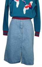 Dorothy Perkins Y2K Denim Pencil Midi Skirt 10 