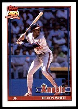Devon White 1991 Topps #704 Angels MLB READ FREE SHIPPING AutographDen