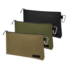 3 Pack of 12” Heavy Duty Flat Bottom Tool Pouches - Water Resistant