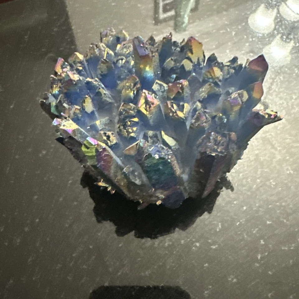 334G Angel Aura Cuarzo Titanio Bismuto Siliconcluster Cristales Arco Iris Foto 2 de 4