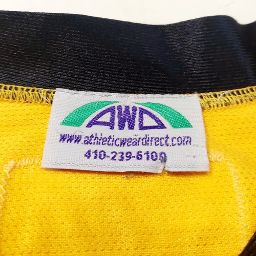 Vtg Towson University Tigers Lacrosse Jersey Mens XL AWD Yellow CAA Stx #43 - Picture 2 of 8