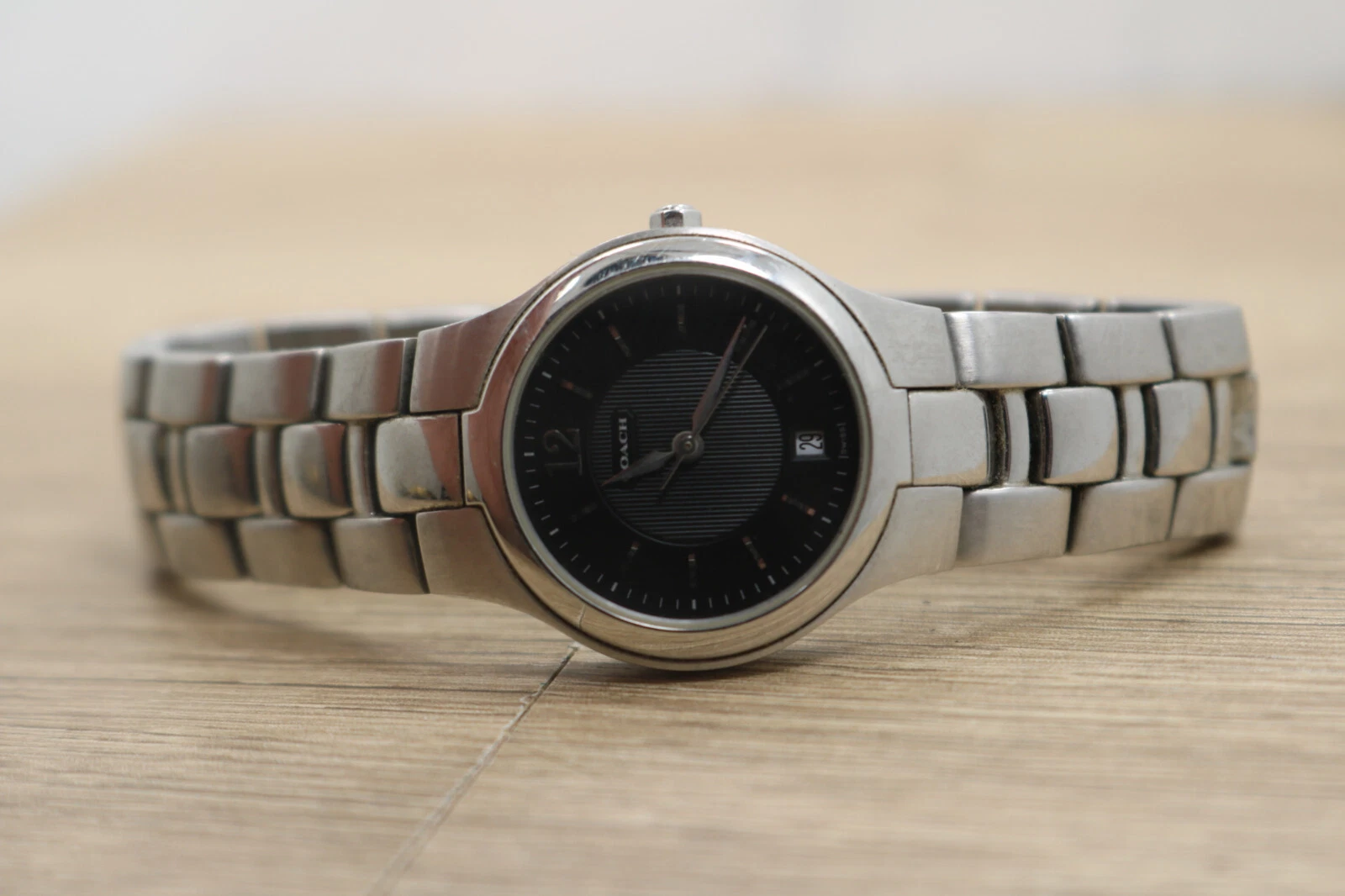 Orologio Donna Coach Swiss 0811 Calendario Acciaio Inox Nuovo Batt