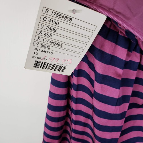 Corey Lynn Calter Strapless Sweetheart Dress NWT Striped Silk Cotton Size 10 - Picture 6 of 8