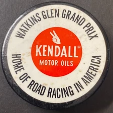 Watkins Glen Grand Prix c1969-70's Steel Kendall Motor Oils Pinback 2"