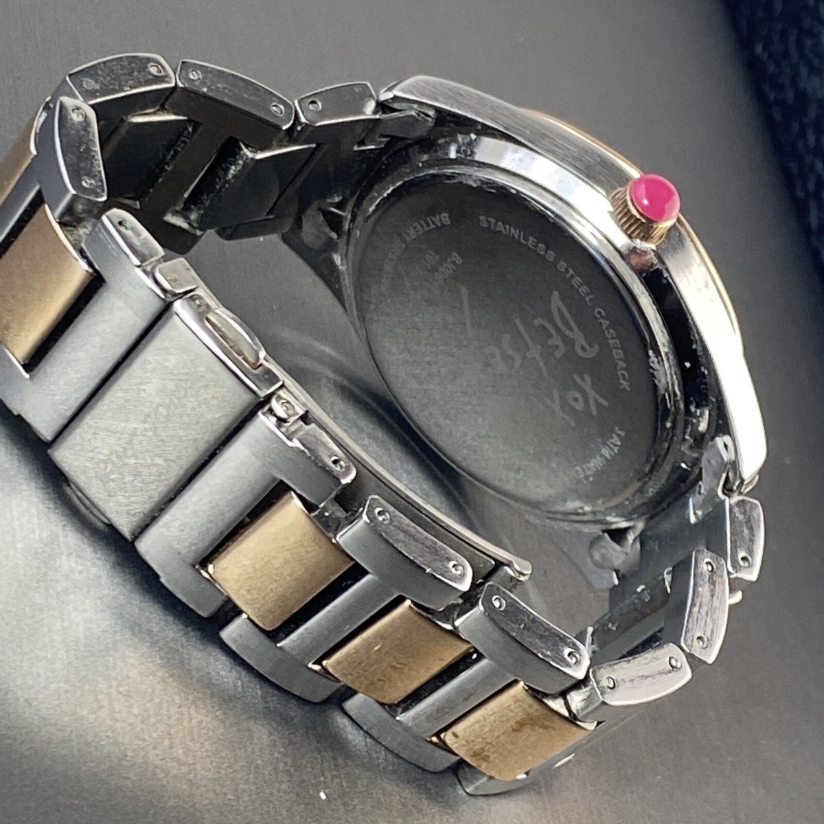 Betsey Johnson Round Black Links/Glass Watch w/Box il_fullxfull.4908837880_1pqm.jpg main image 3