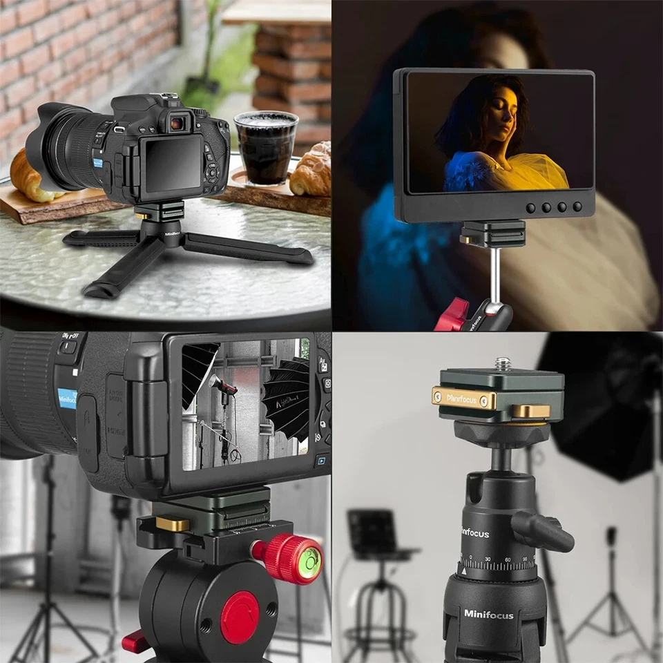 Placa de abrazadera de liberación rápida montaje en bloqueo en V tornillo de 1/4" para cabeza de trípode tipo Arca 38 mm Foto 2 de 4