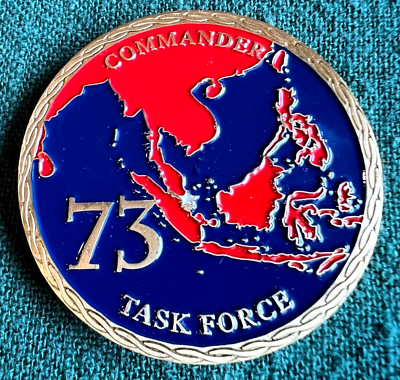 US Navy Challenge Coin Commander Task Force 73 / Logistics Group Western Pacific