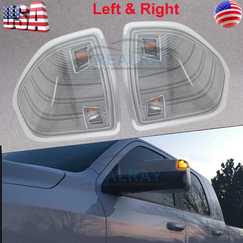 Clear LED Side Mirror Turn Signal Lights For Dodge Ram 1500 2500 3500 4500 5500